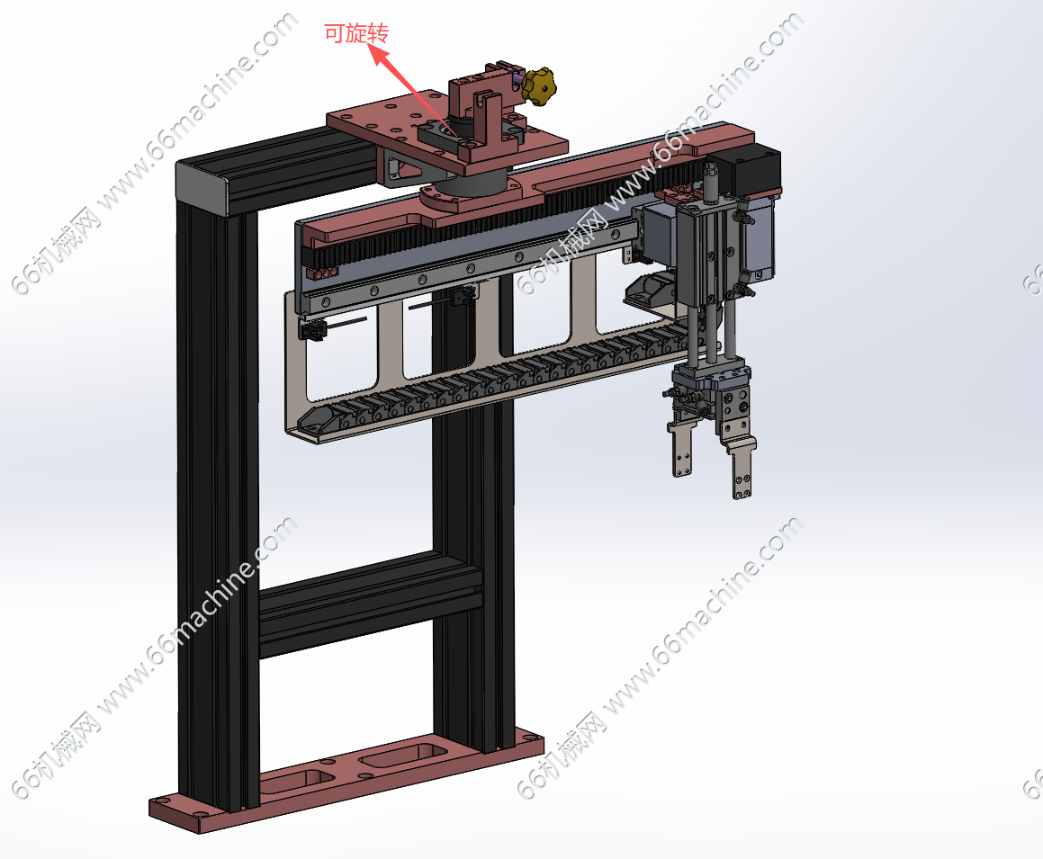 齿轮齿条驱动横移的机械抓手（夹取搬运机构）+加工图