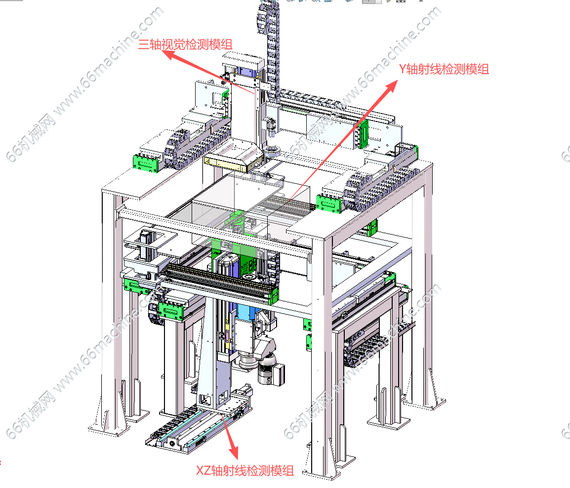 锂电池X射线及视觉检测机构