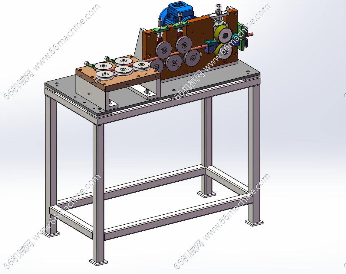 半自动弯管矫直机3D+BOM表