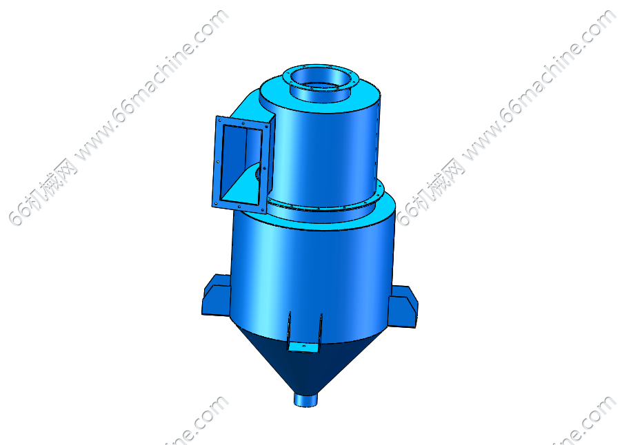 旋风除尘器（砂尘分离器、除尘装置）3D+CAD