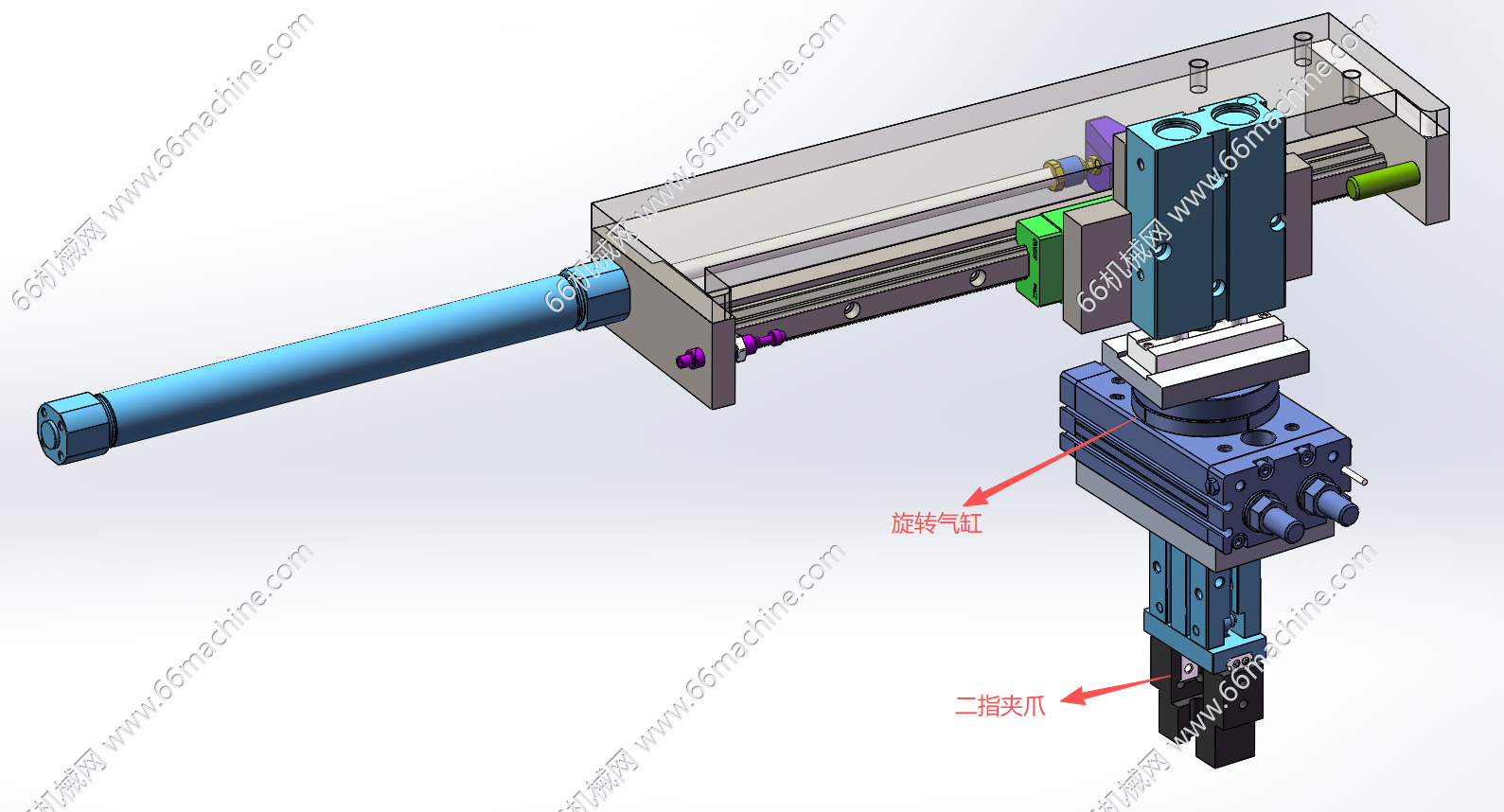 横移旋转机械夹爪（夹持机构）