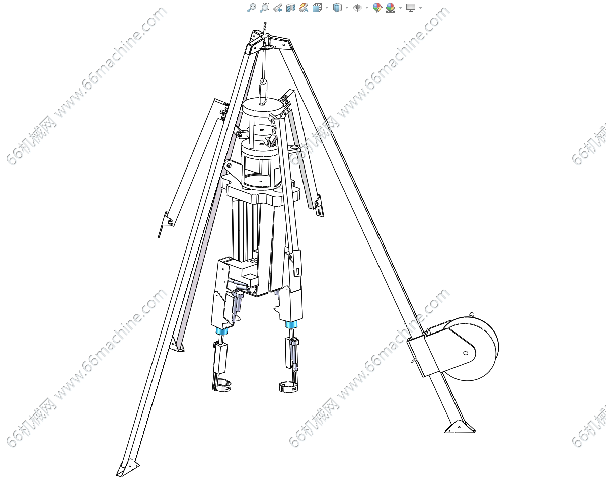 单层伞形井下救援机器人