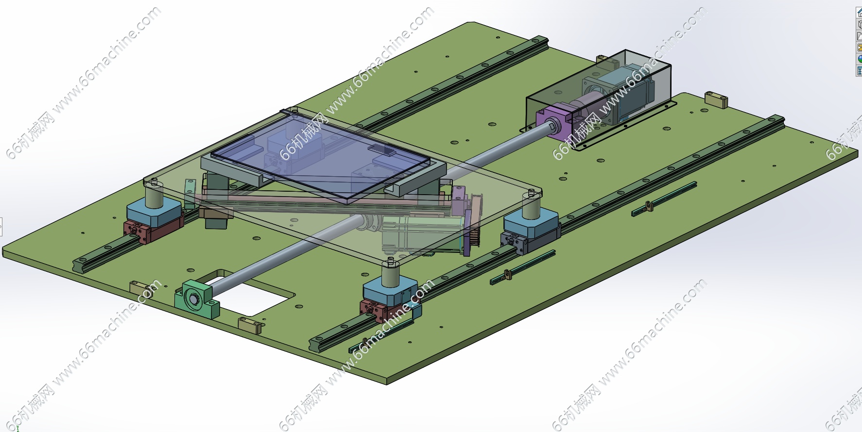 板件类产品对角夹紧机构（对角定位治具）
