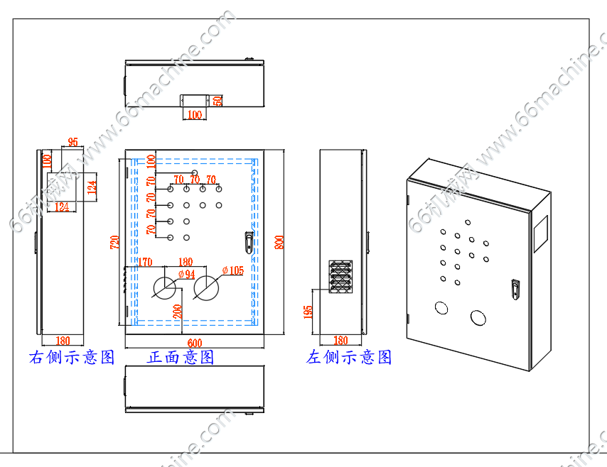 某项目-钣金箱体展开图钣金生产图