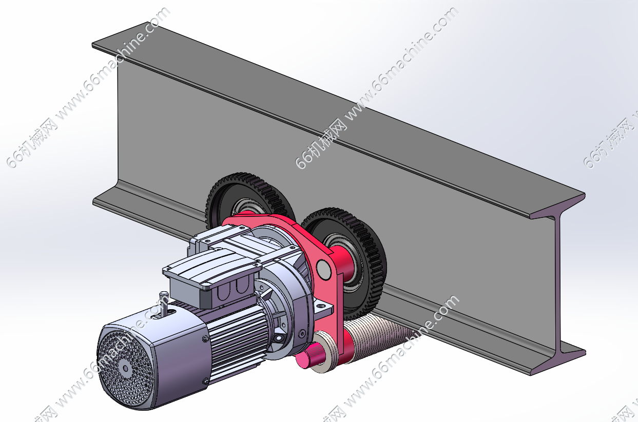 电动葫芦上导轨行走驱动模组