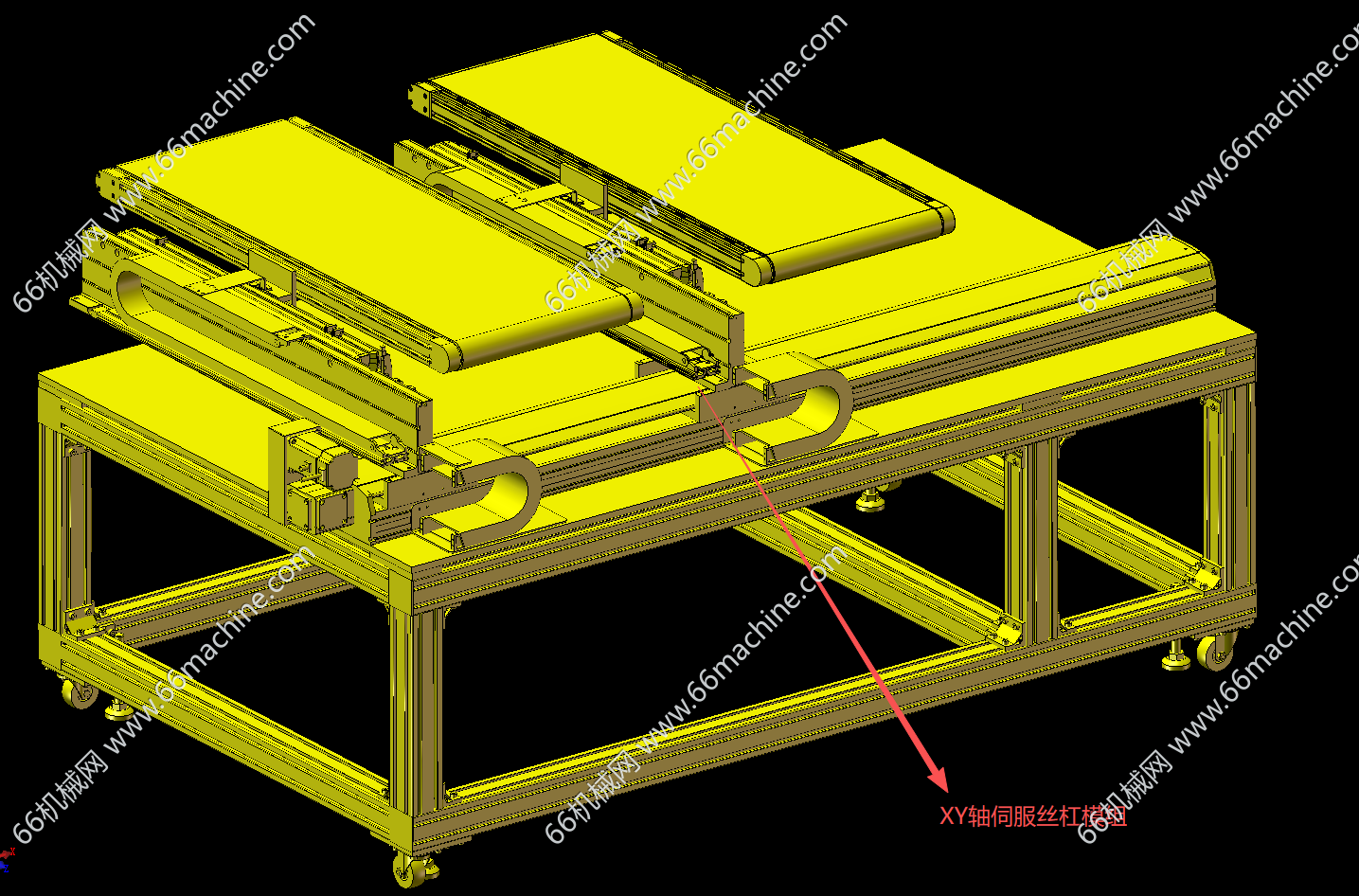 双列平面皮带输送机