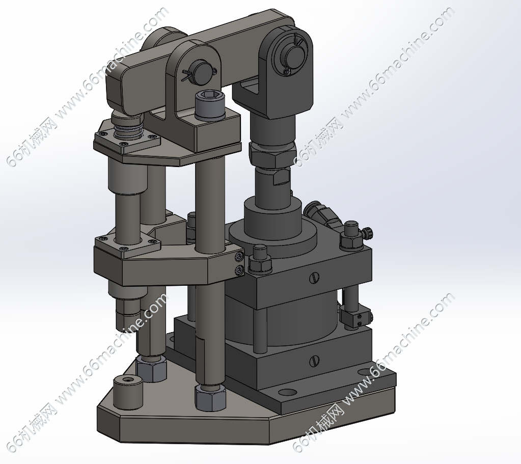 气动连杆压合机构（压紧自锁保压机构）