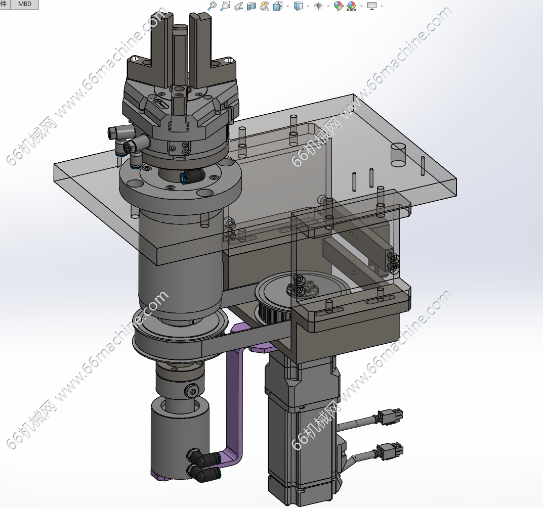 基于气动滑环的旋转夹紧机构