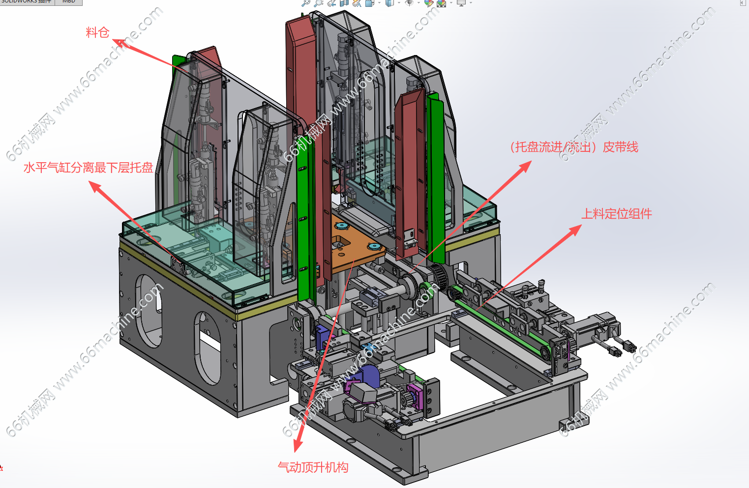 Tray供料机构（可送出及回收托盘）