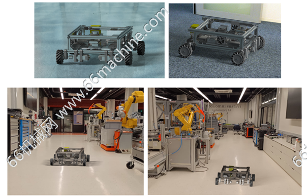 麦轮全向移动机器人（机械车）3D+视频