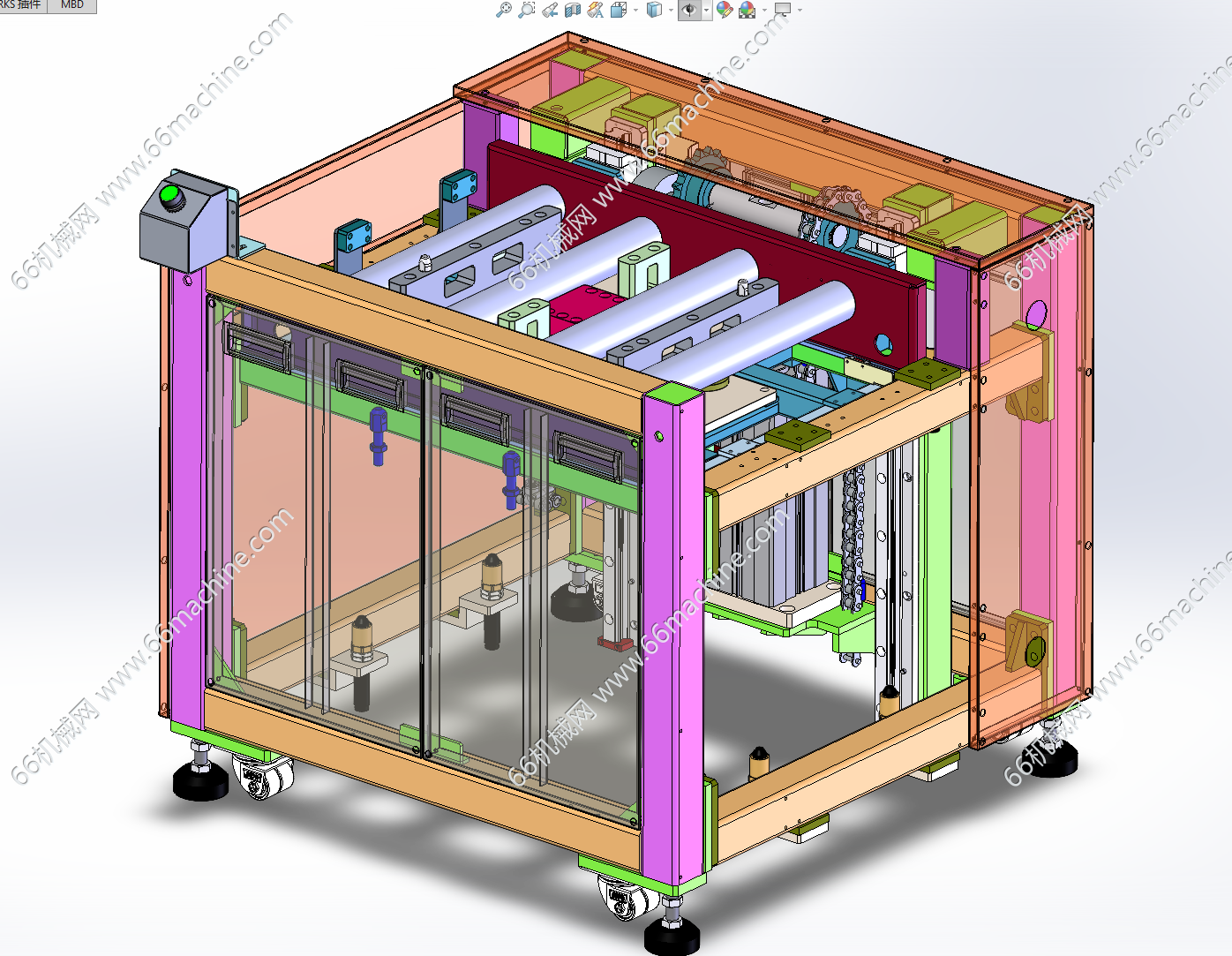 带顶升的滚筒线升降机