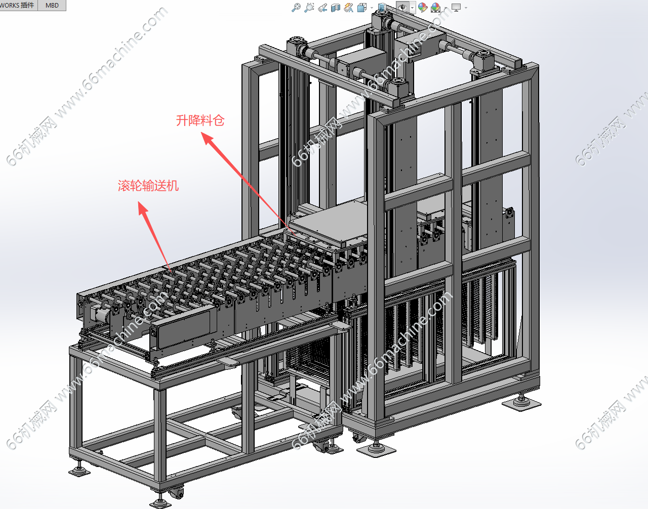 板材升降料仓缓存机（暂存机）