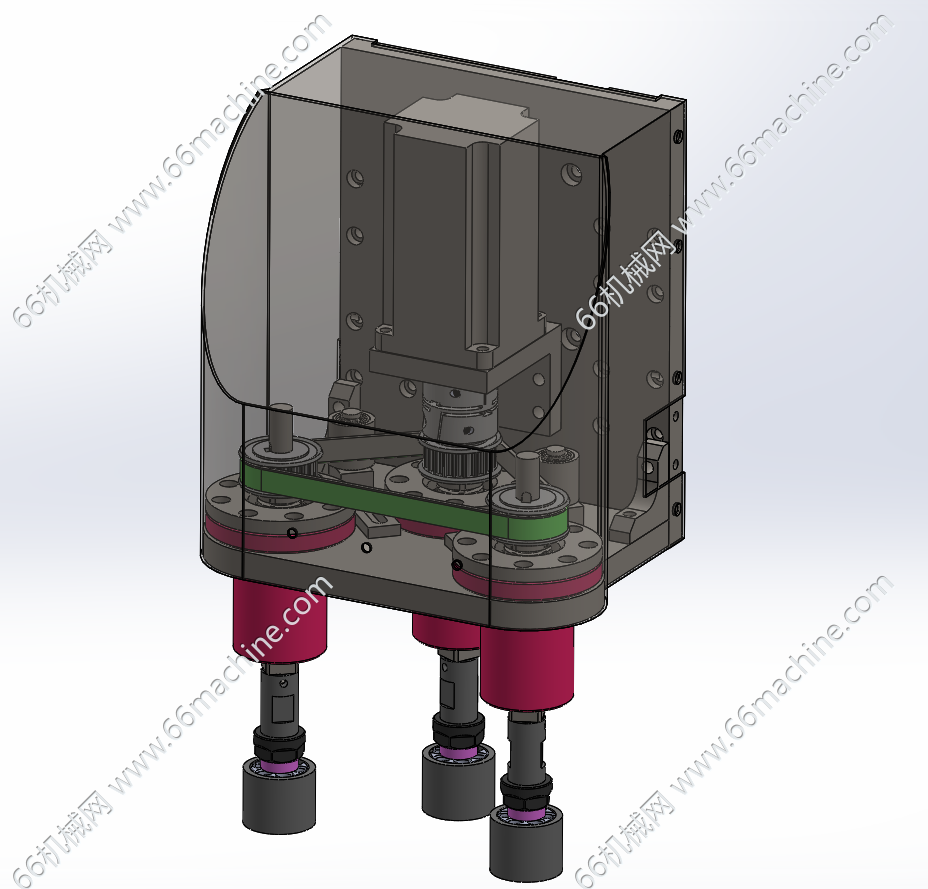 基于同步带传动的多轴同步旋转机构