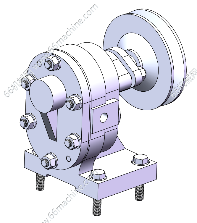 齿轮油泵(齿轮泵)3D+CAD