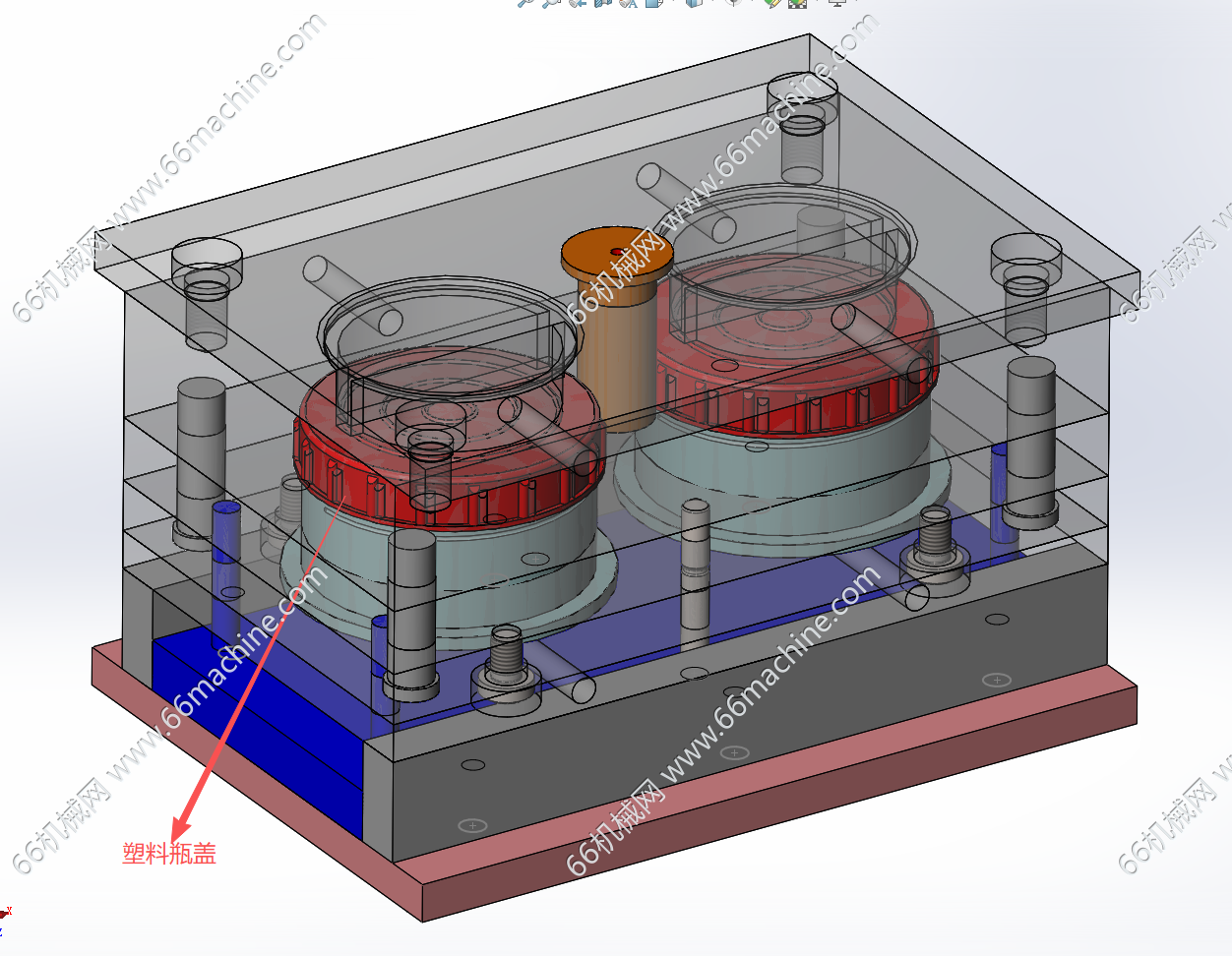 塑料瓶盖注塑模具