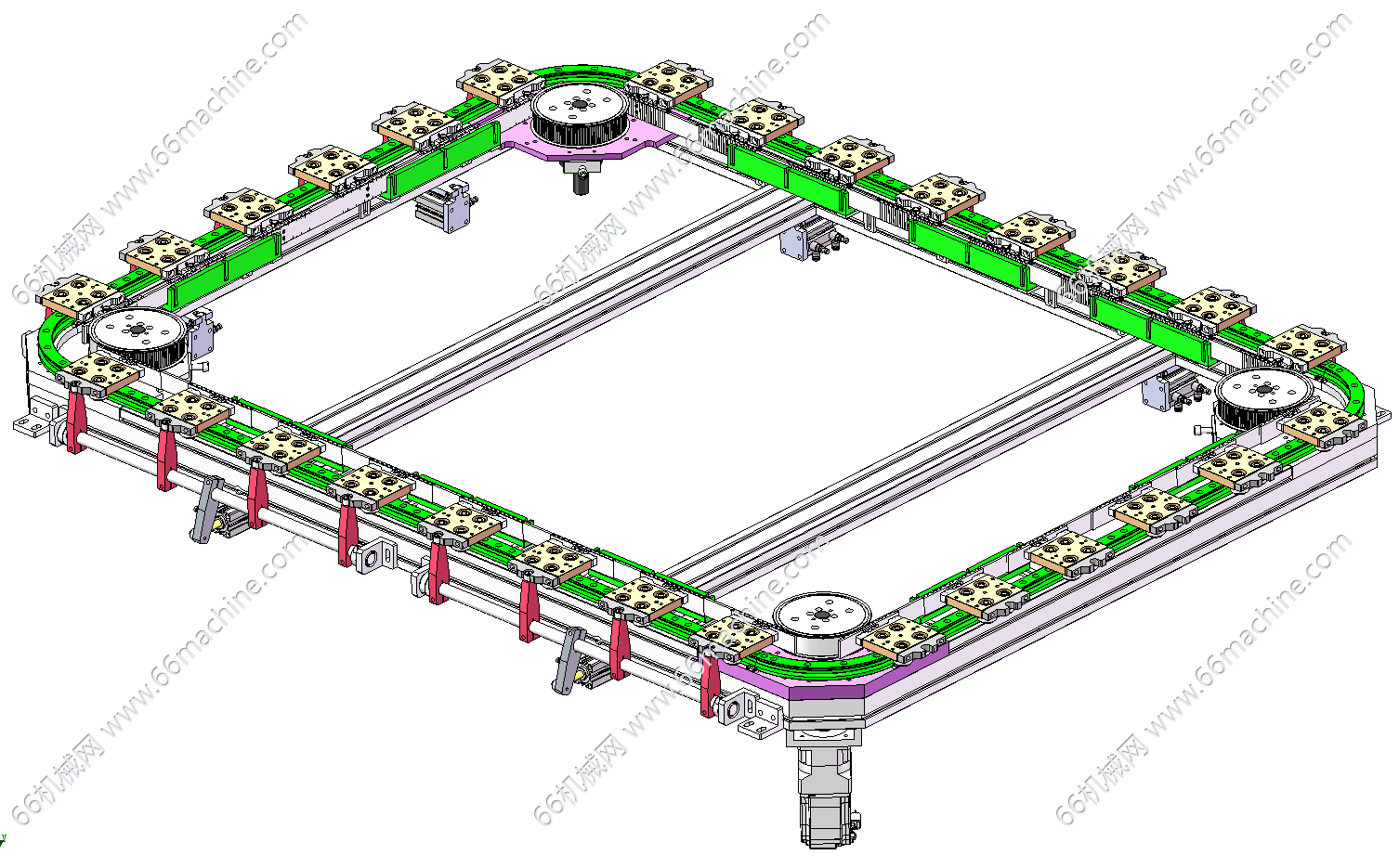 28工位矩形环形轨道