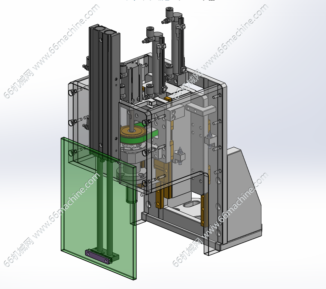 基于同步带的中空旋转压合机构