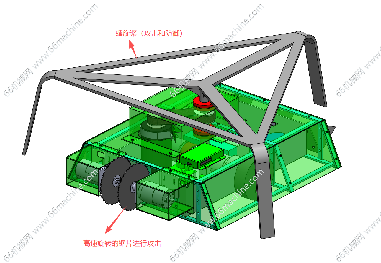螺旋桨格斗机器人（攻防一体机器人）