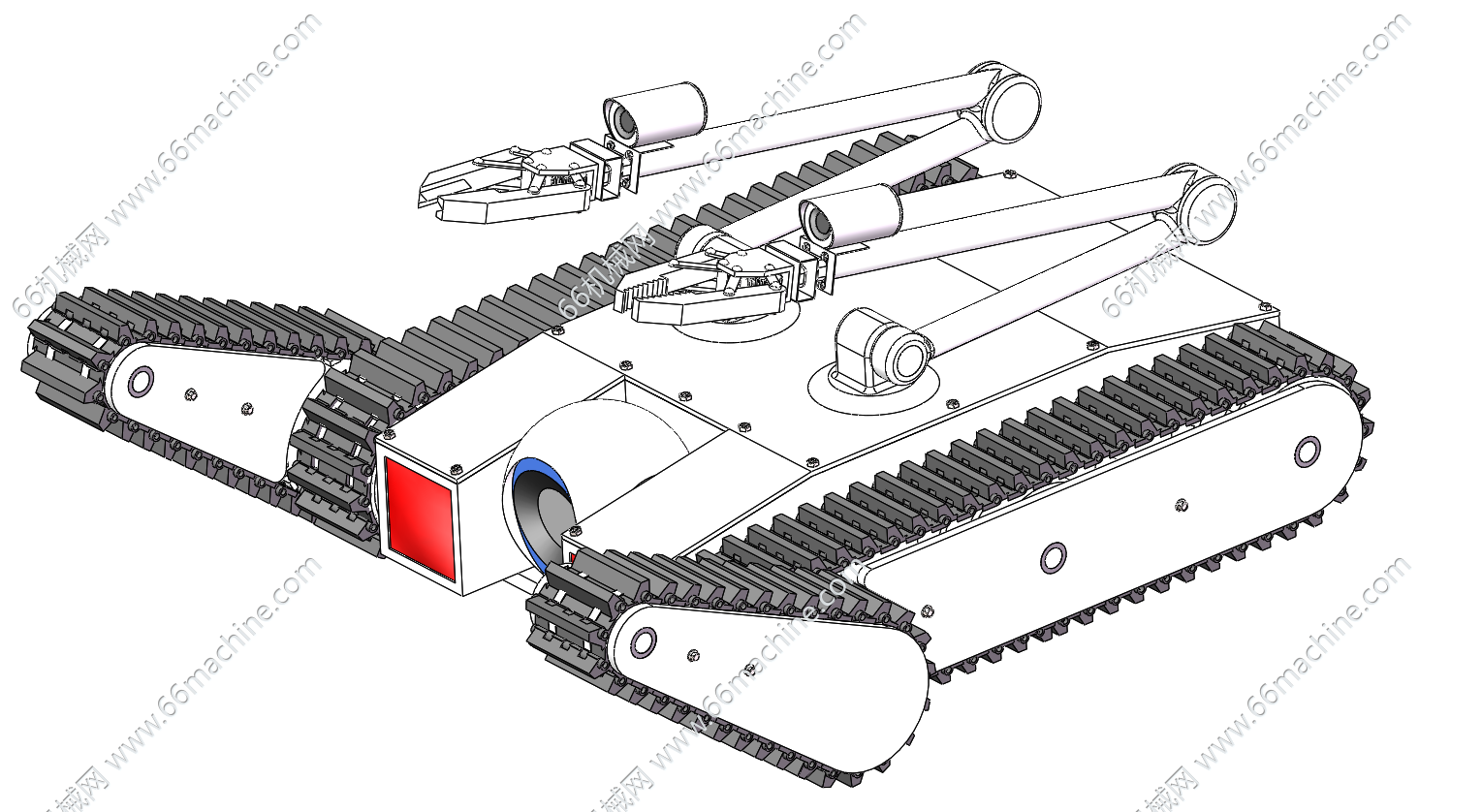 带双机械手的履带车（防爆机器人）