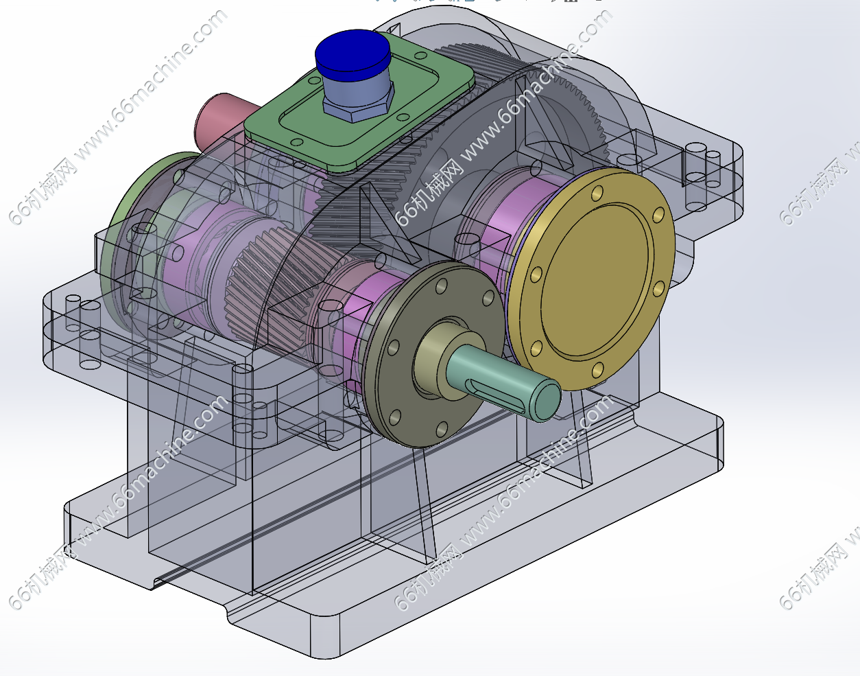 二级减速机(减速器、变速箱)