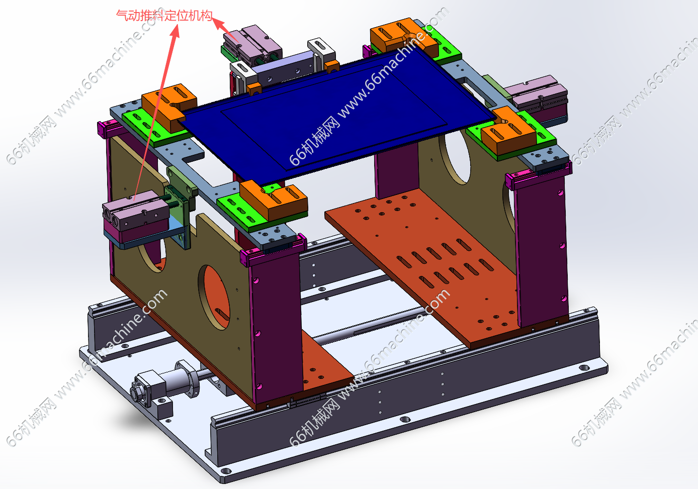 气动定位治具3D+工程图