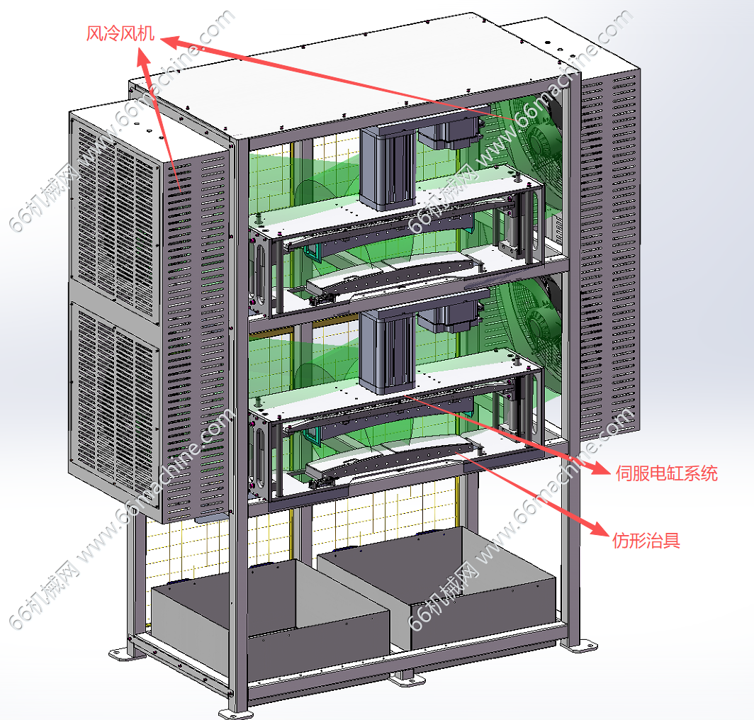 汽车压铸产品冷压整形工作站3D+工程图