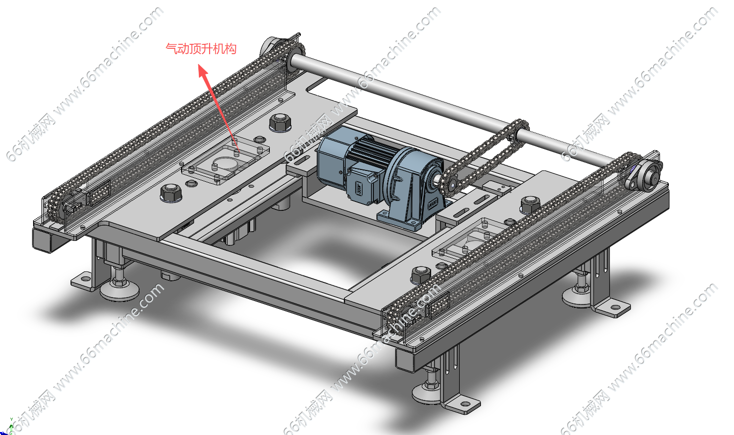 带顶升的链式输送线
