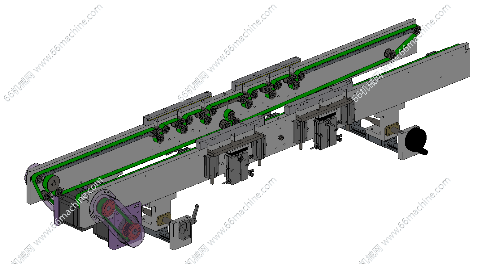 手动调宽的双列皮带输送机