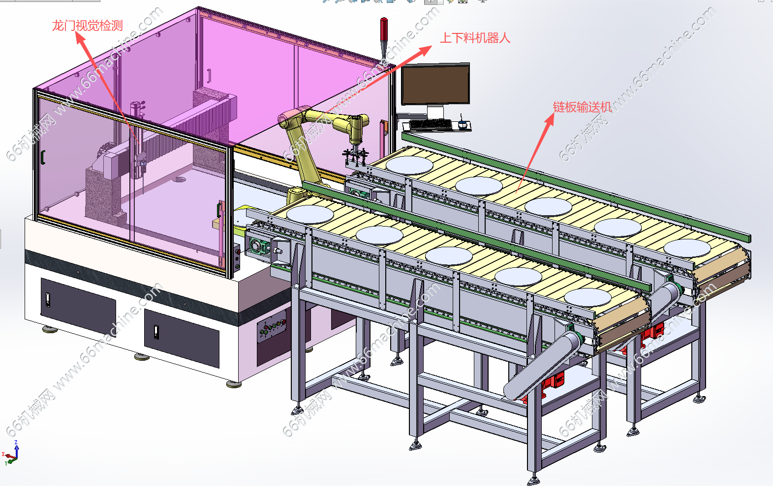 基于机器人上下料的视觉检测机（检查机）
