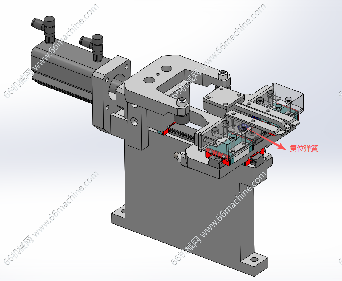 基于凸轮原理的气动夹爪机构（夹持机构）