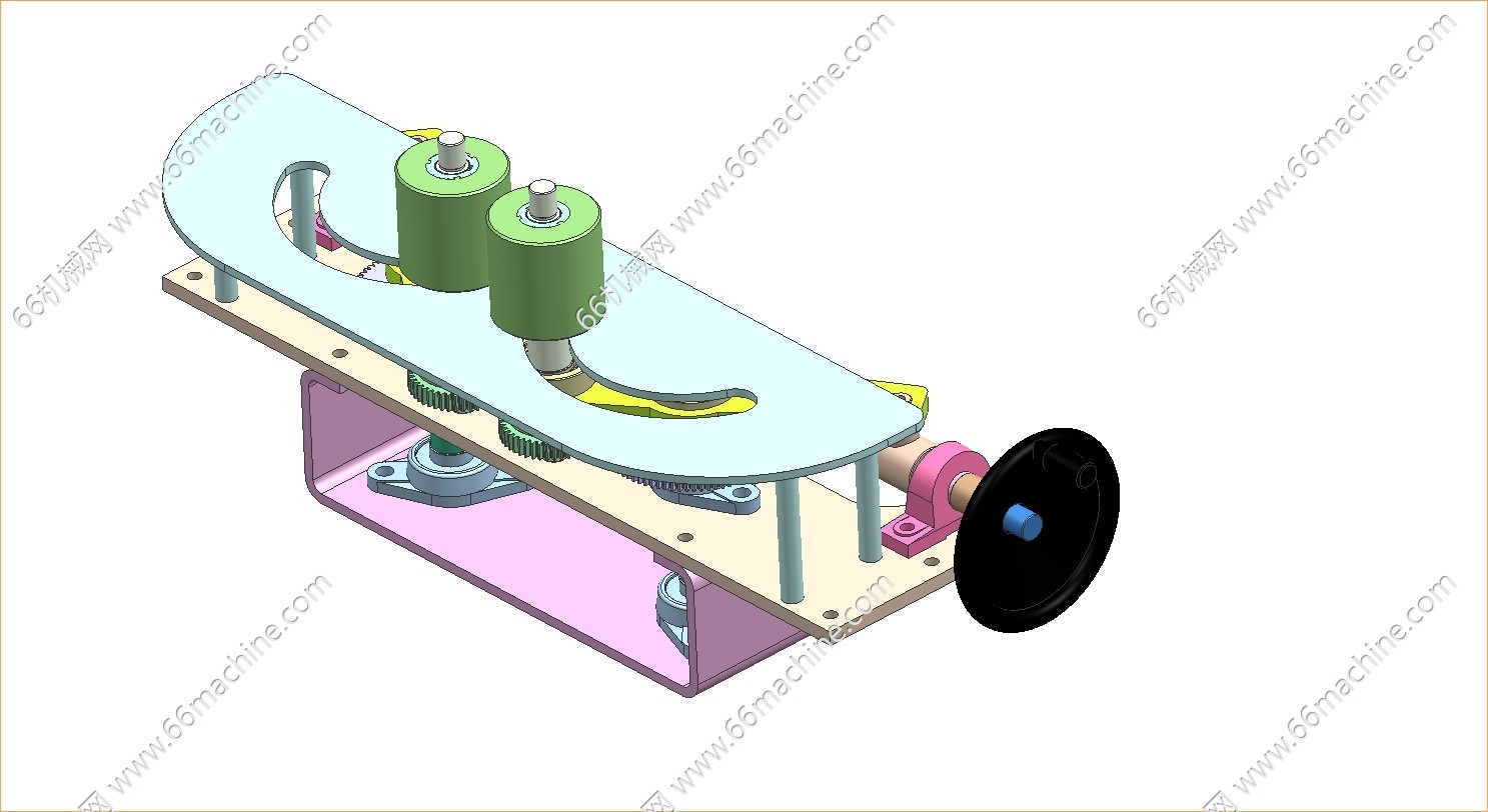 扇形同步开合机构