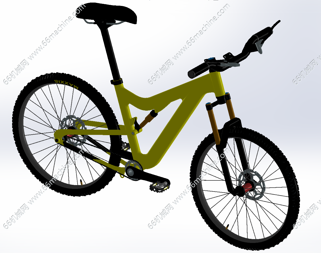 全避震山地自行车