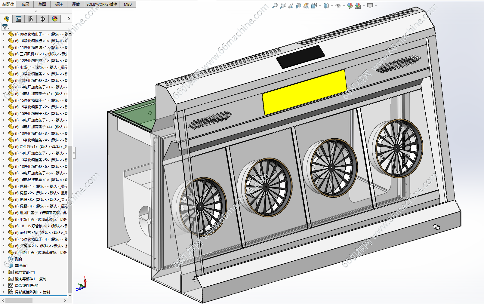 多风机油烟机（静电一体烟罩式油烟净化器）