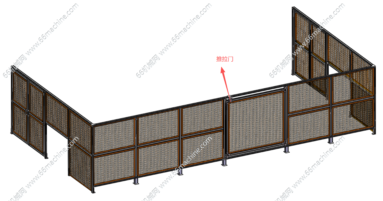 设备护栏及推拉门