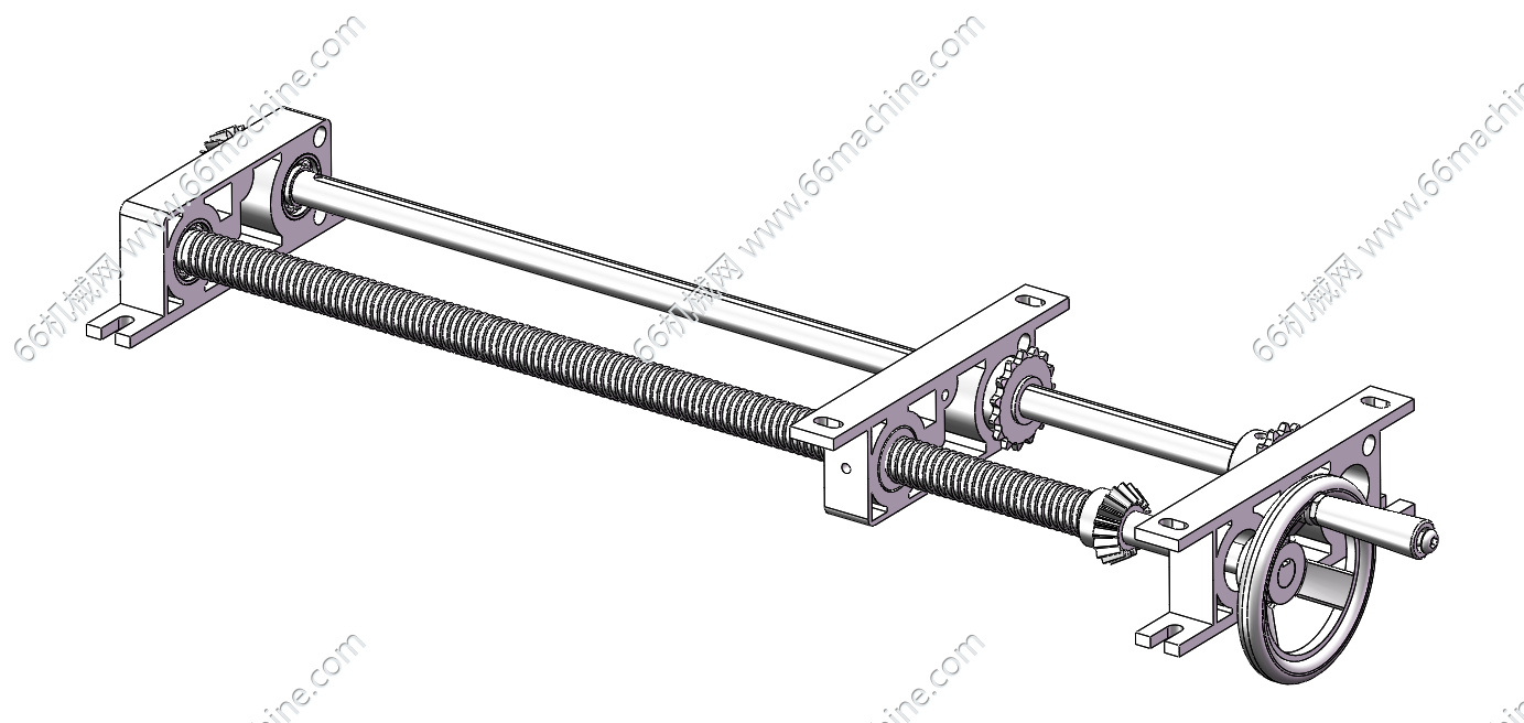 手轮丝杠间距调节机构