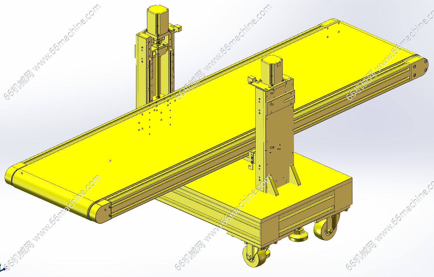 移动式伺服升降皮带线