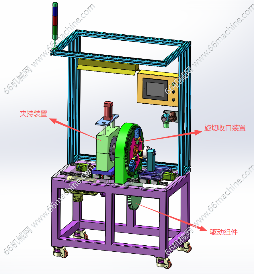 某企业管件类产品旋切收口机