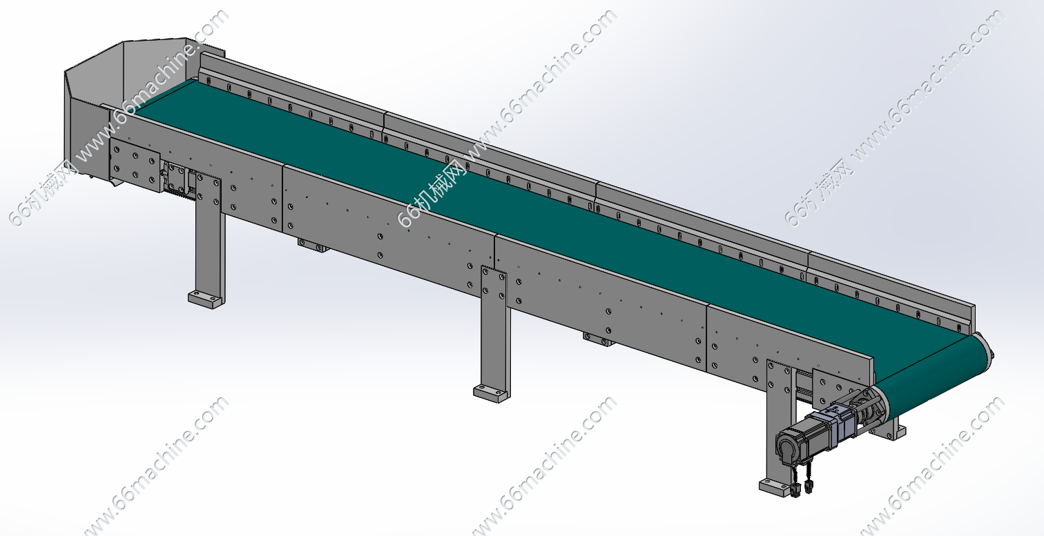 带挡板的皮带输送机