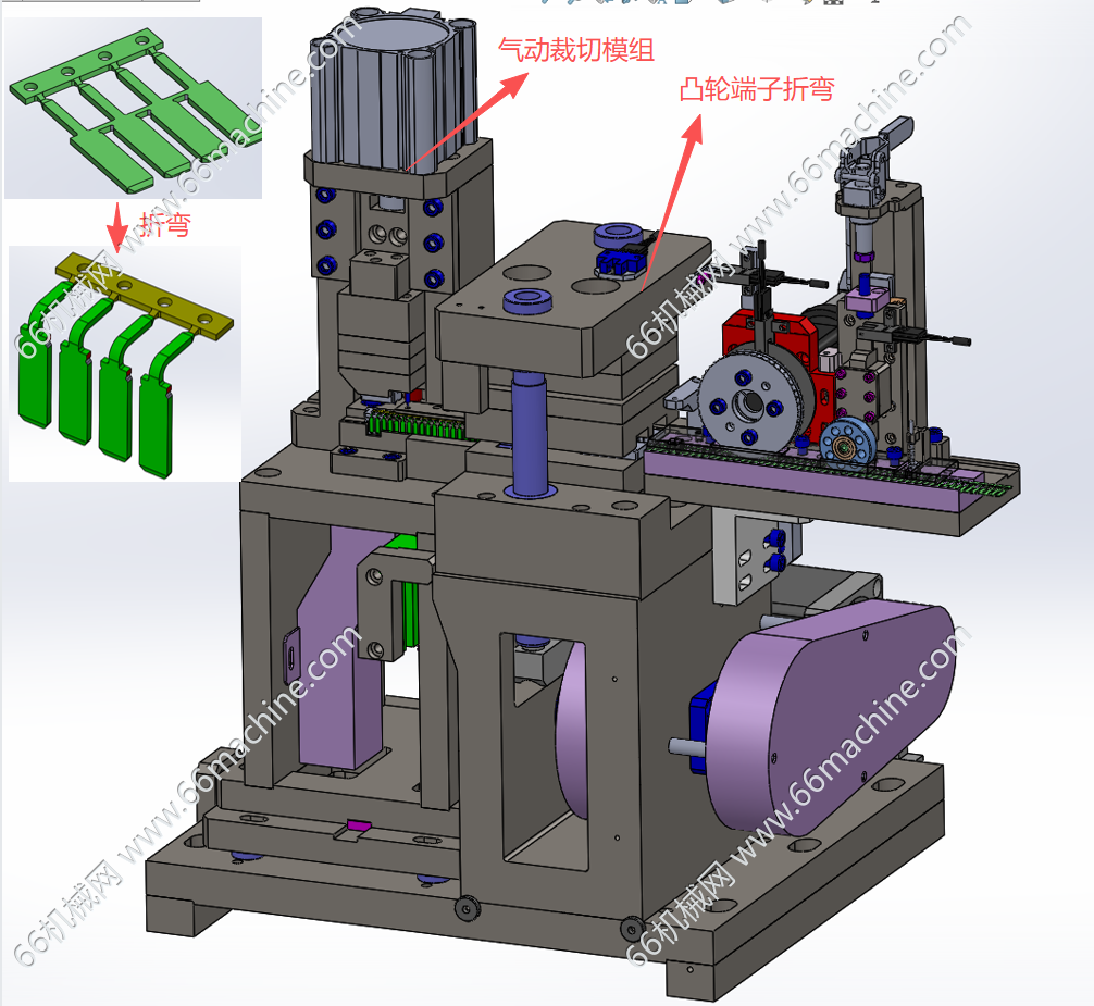 端子折弯及裁切模组