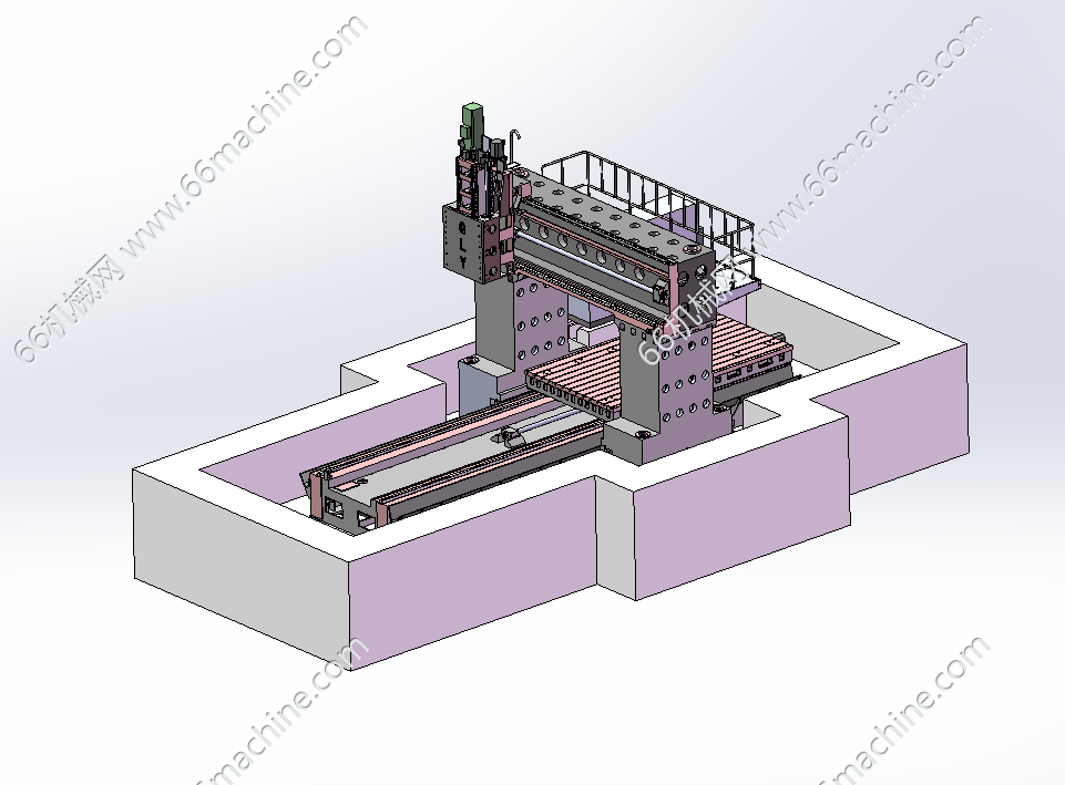 2540龙门铣床机床整体布局sw20可编辑