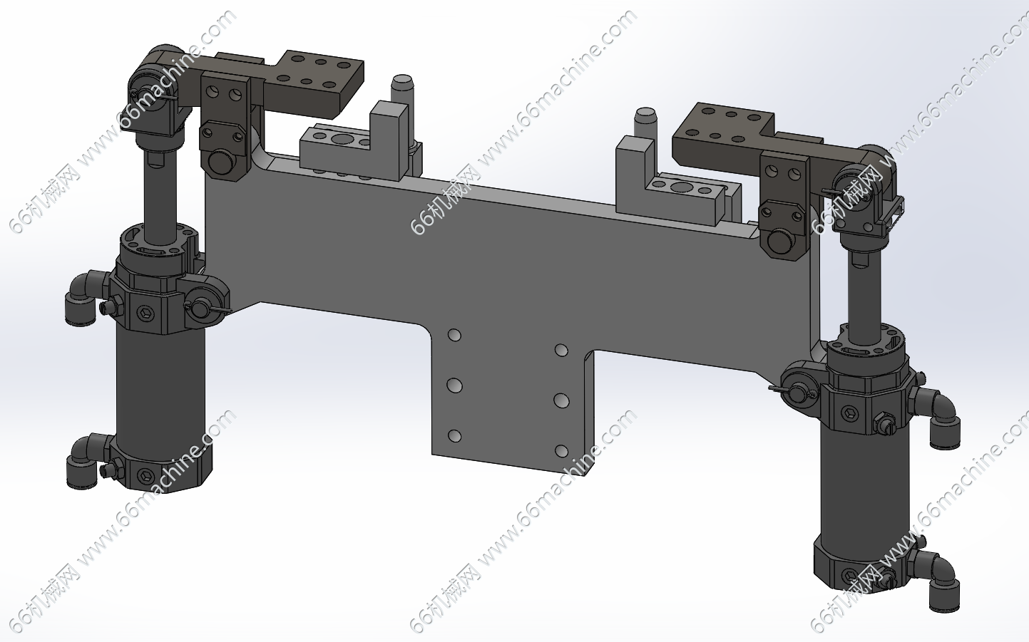 气动连杆压紧机构