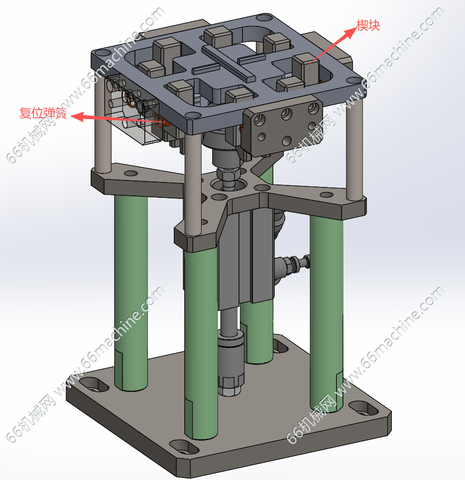 气动楔块张紧机构（夹持机构）