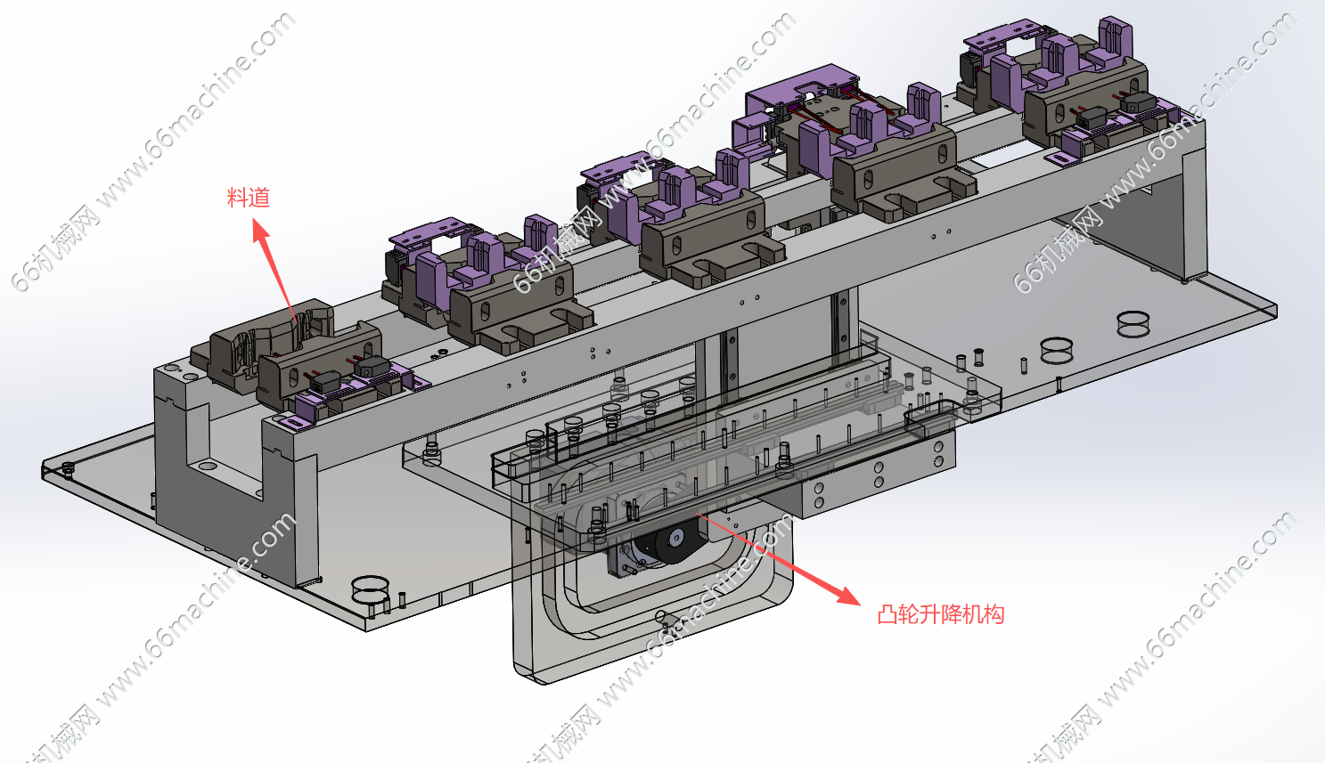 基于凸轮机构的拨叉步进移载机构
