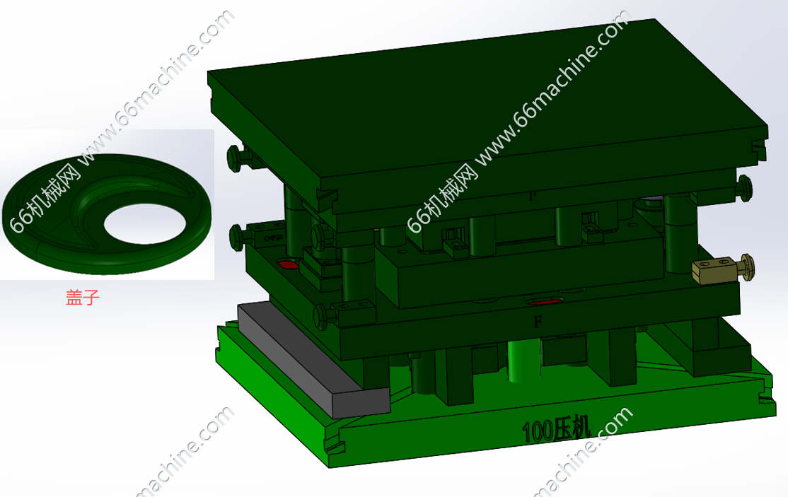 圆铁桶盖子冲压模具