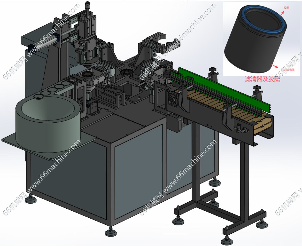 某企业机油滤清器及胶圈组装机（自动装胶圈机）