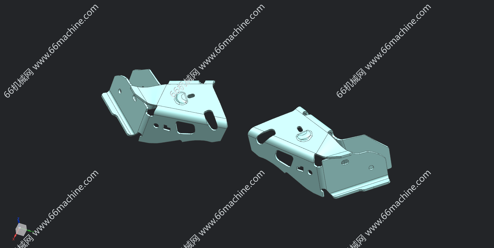 锁扣限位安装支架冲压模具