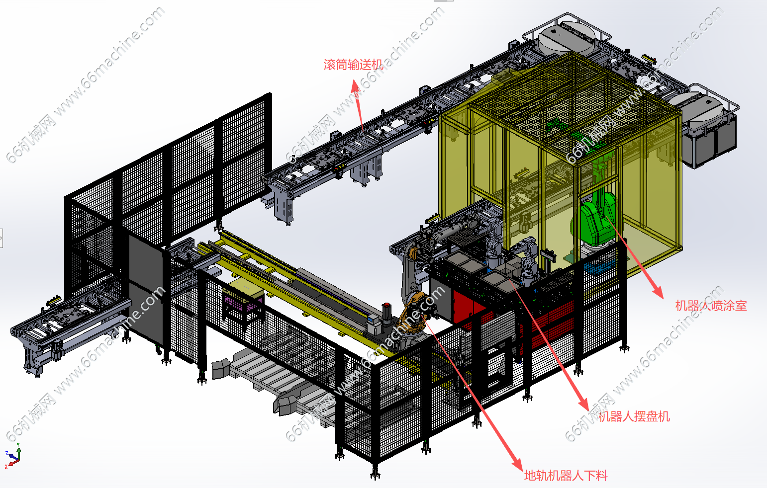 基于机器人的自动化喷涂线