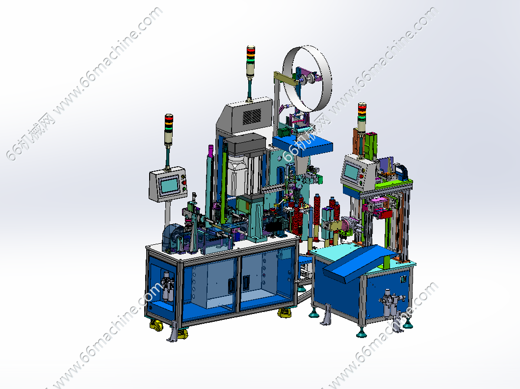 铆压套袋包装机（sw18可编辑+工程图+bom）