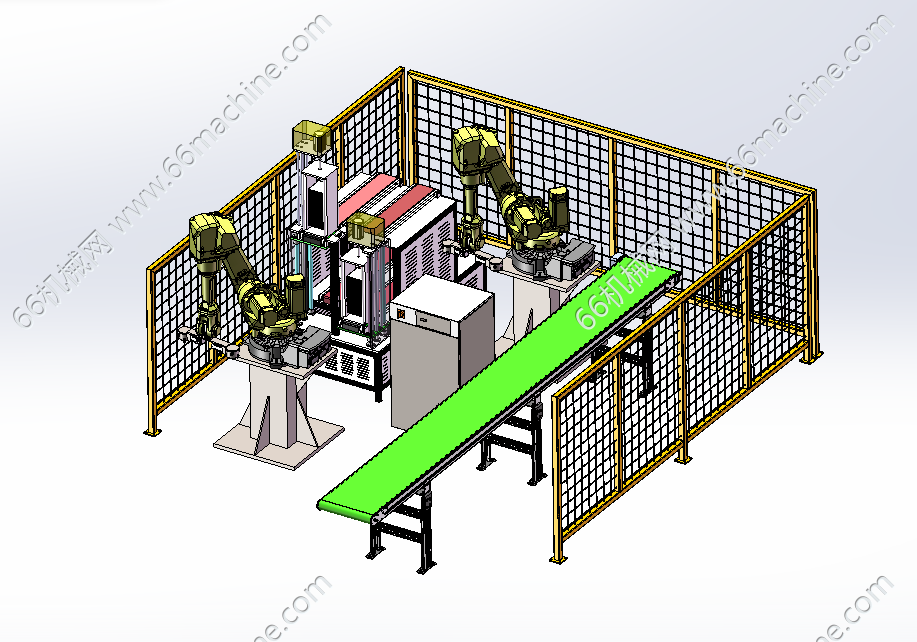 双机器人协同自动化工作站