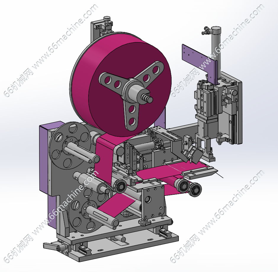 贴胶纸机构（用于贴标签、保护膜等）